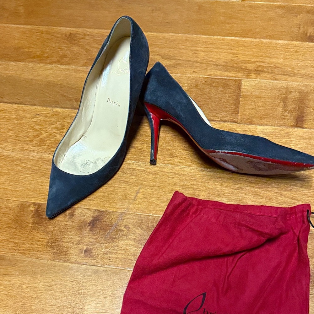 Grey Louboutin 40.5 Stiletto Heels